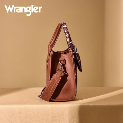 Wrangler Braided Paisley Bandana Tote Bag | Brown