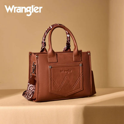 Wrangler Braided Paisley Bandana Tote Bag | Brown
