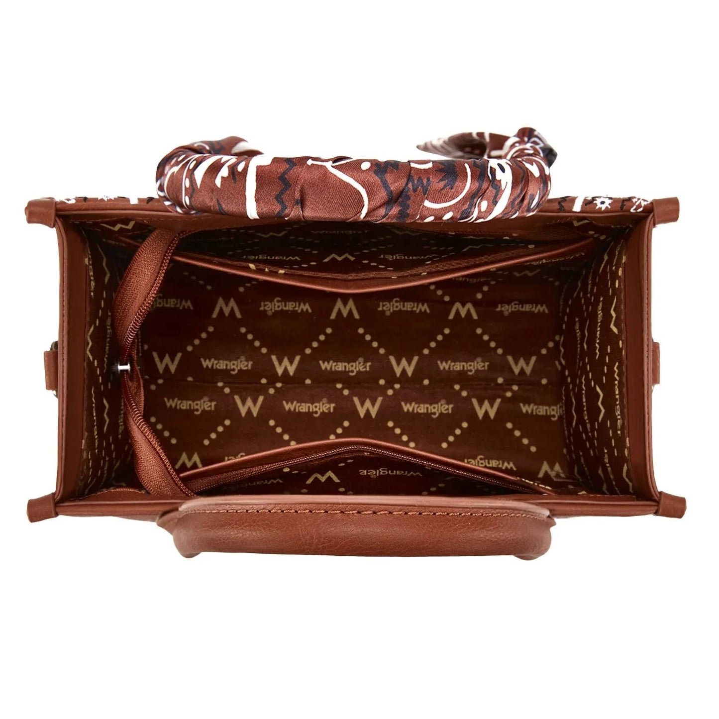 Wrangler Braided Paisley Bandana Tote Bag | Brown