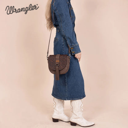 Wrangler Saddle Crossbody Bag- Coffee