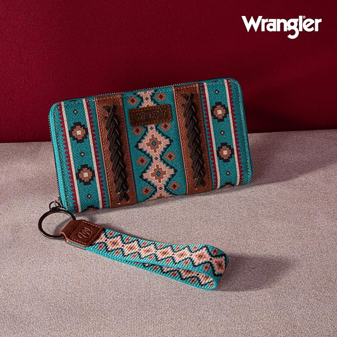 Wrangler Southwestern Wallet (Turquoise)