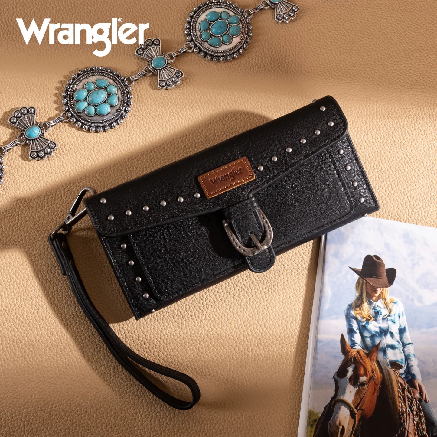 Wrangler Wallet/Wristlet- Black