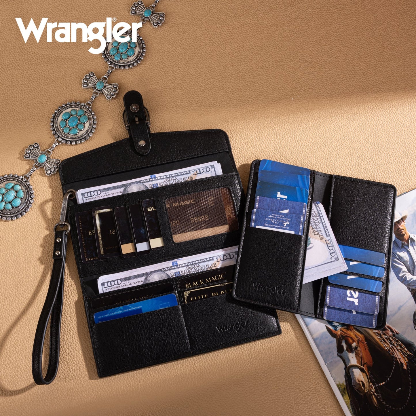 Wrangler Wallet/Wristlet- Black
