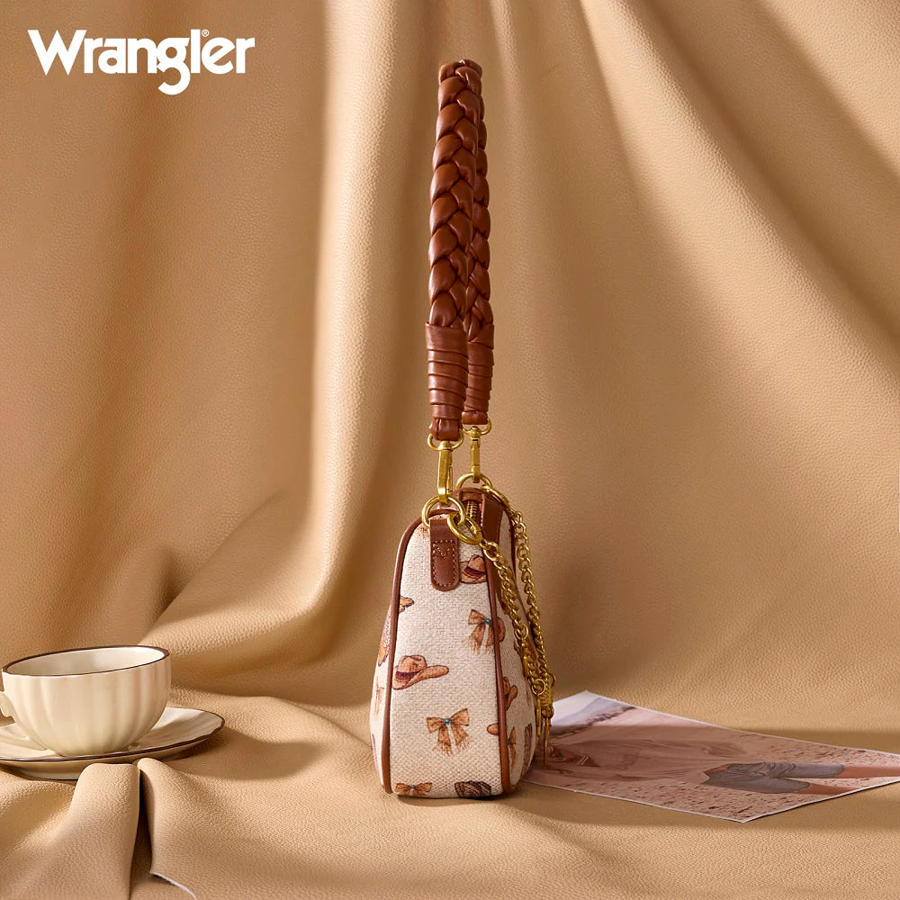 Wrangler Western Cowgirl Print Shoulder Bag | Tan