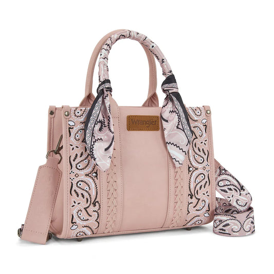 Wrangler Braided Paisley Bandana Tote Bag | Pink