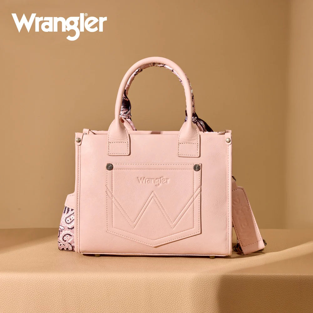 Wrangler Braided Paisley Bandana Tote Bag | Pink