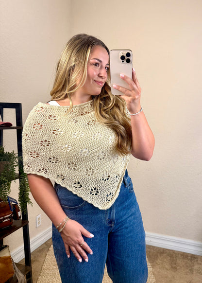 Daisy Crochet Poncho