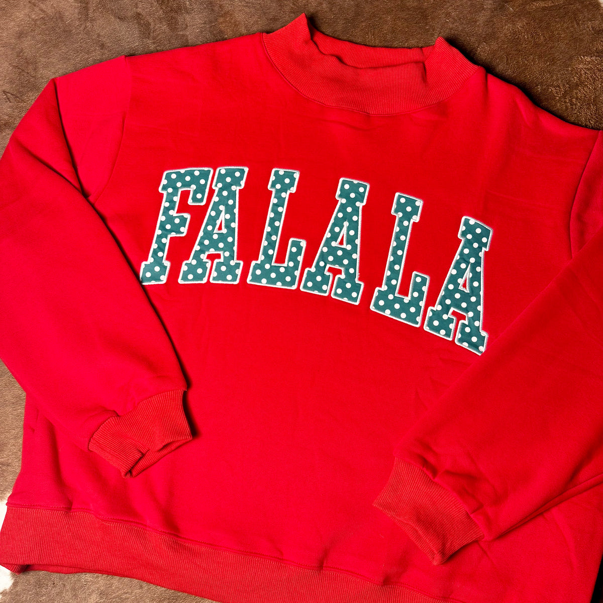 Fa La La Mock Neck Sweatshirt