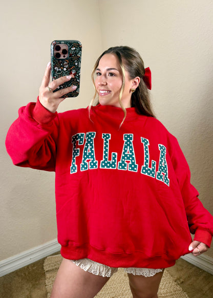 Fa La La Mock Neck Sweatshirt