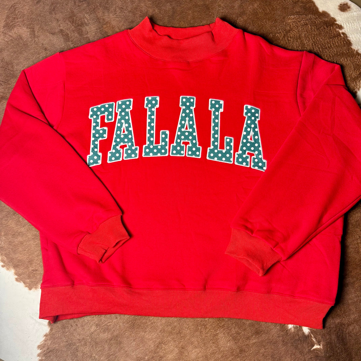 christmas red mock neck for women