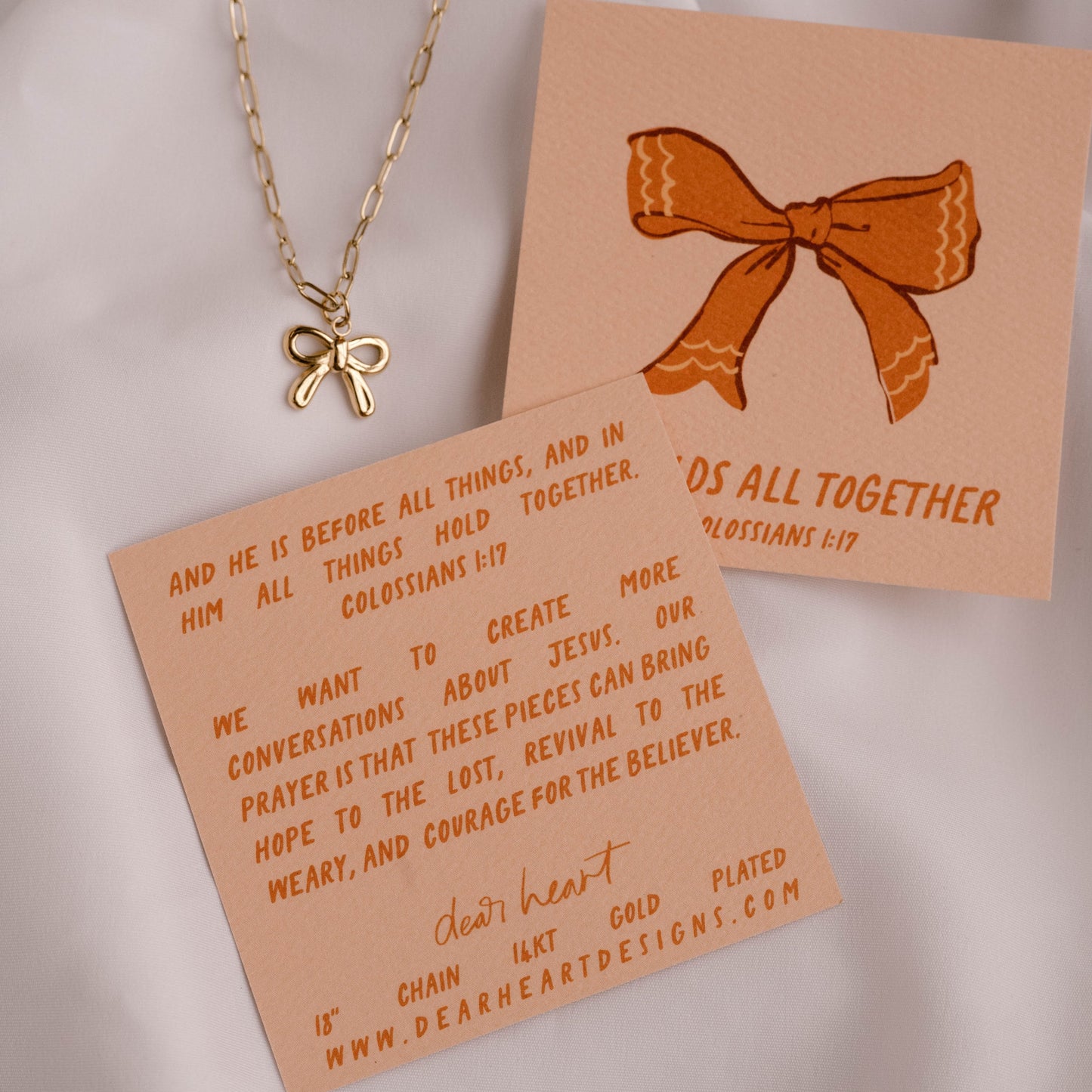 He Holds All Together Charm Necklace