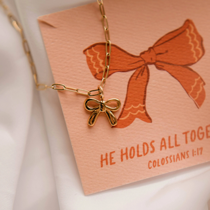He Holds All Together Charm Necklace