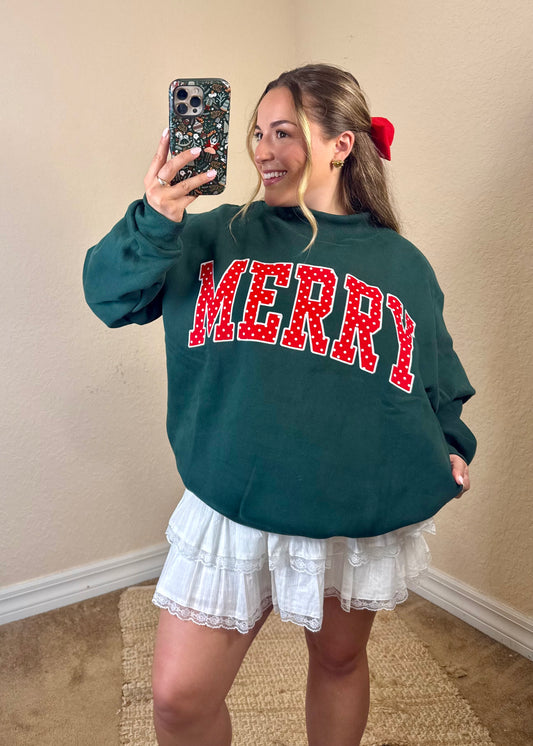 Merry Mock Neck Sweatshirt