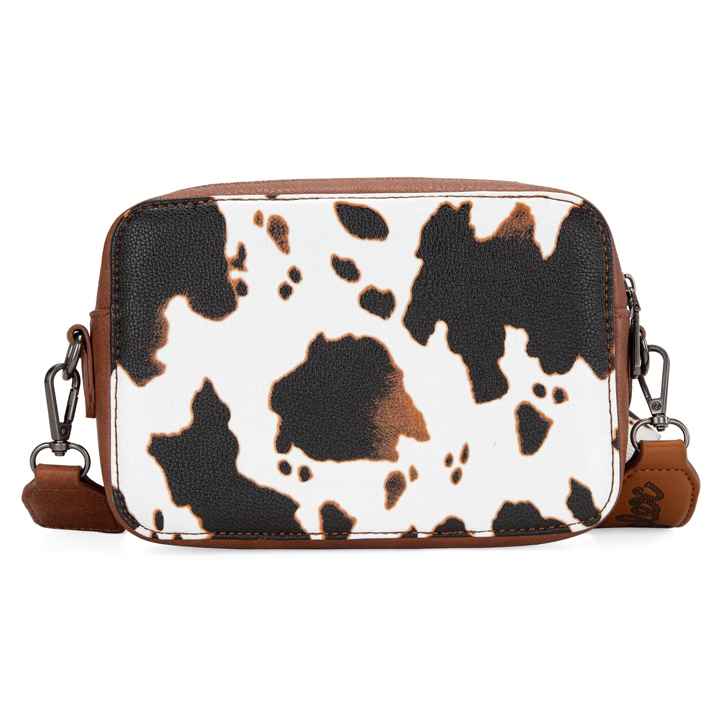 Wrangler Cow Print Crossbody- Brown