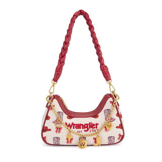 Wrangler Western Cowgirl Print Shoulder Bag | Pink