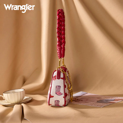 Wrangler Western Cowgirl Print Shoulder Bag | Pink