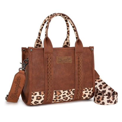 Wrangler Leopard Print Crossbody Tote | Brown