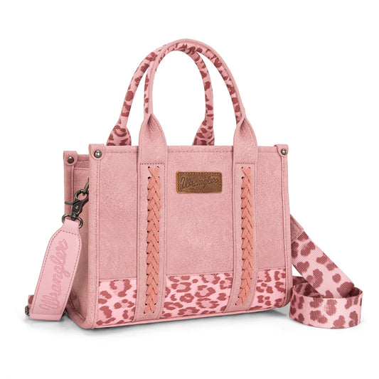 Wrangler Leopard Print Crossbody Tote | Pink