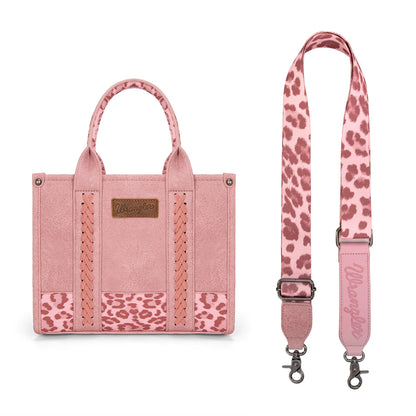 Wrangler Leopard Print Crossbody Tote | Pink