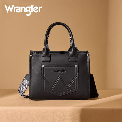Wrangler Braided Paisley Bandana Tote Bag | Black