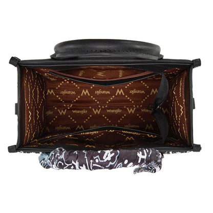 Wrangler Braided Paisley Bandana Tote Bag | Black
