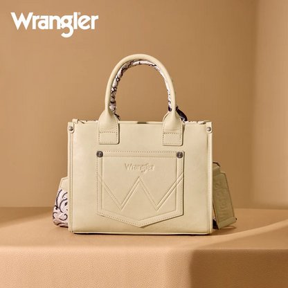 Wrangler Braided Paisley Bandana Tote Bag | Tan