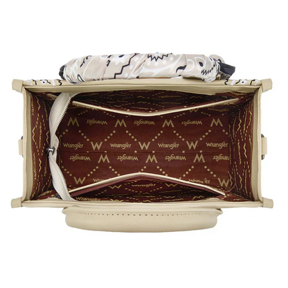 Wrangler Braided Paisley Bandana Tote Bag | Tan