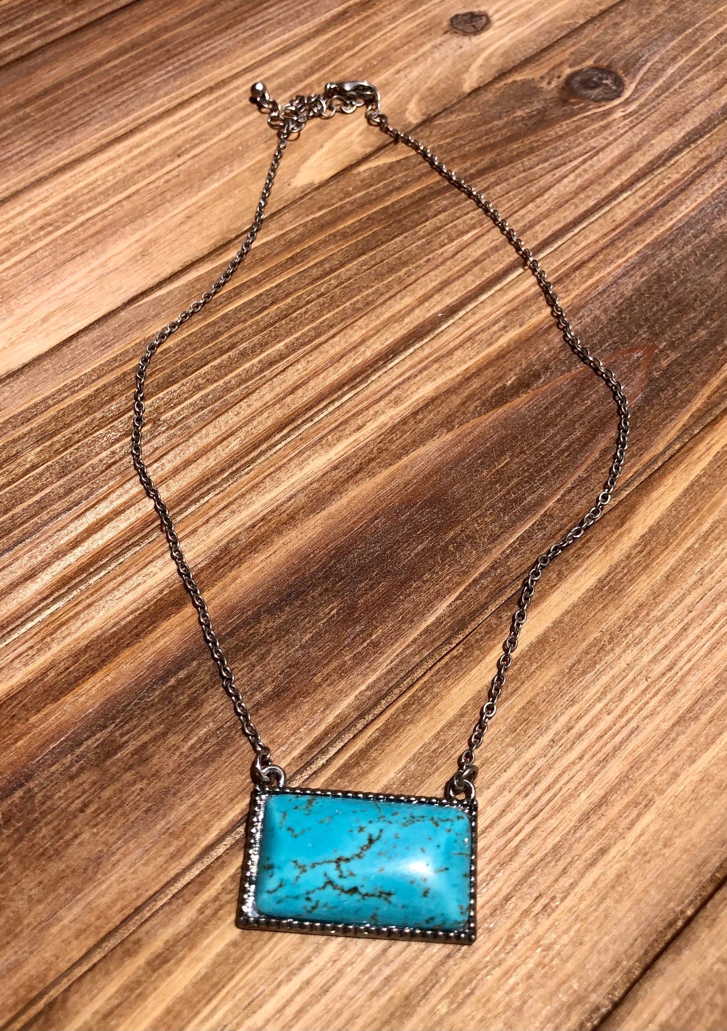 Turquoise Bar Necklace