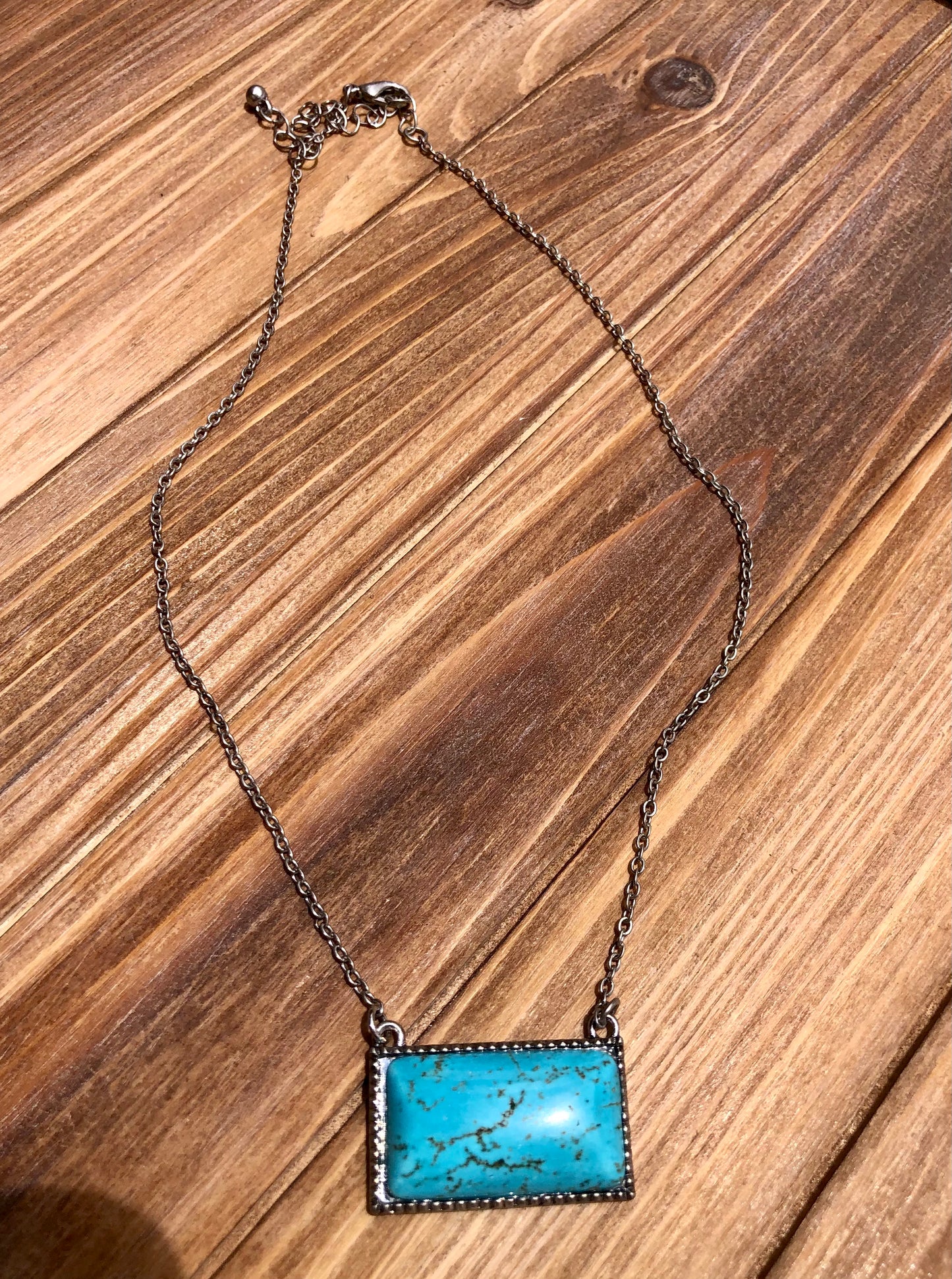 Turquoise Bar Necklace