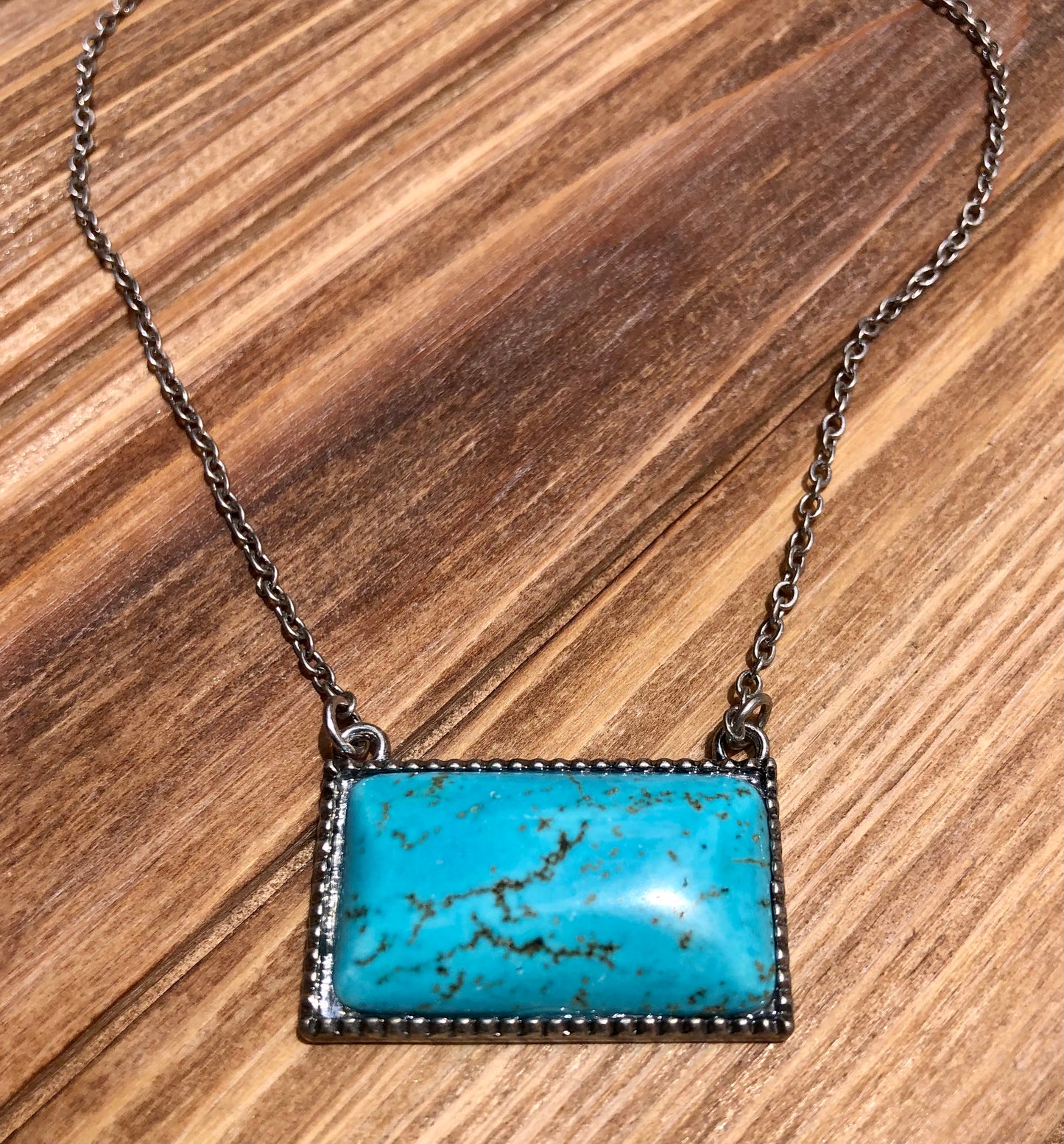 Turquoise Bar Necklace