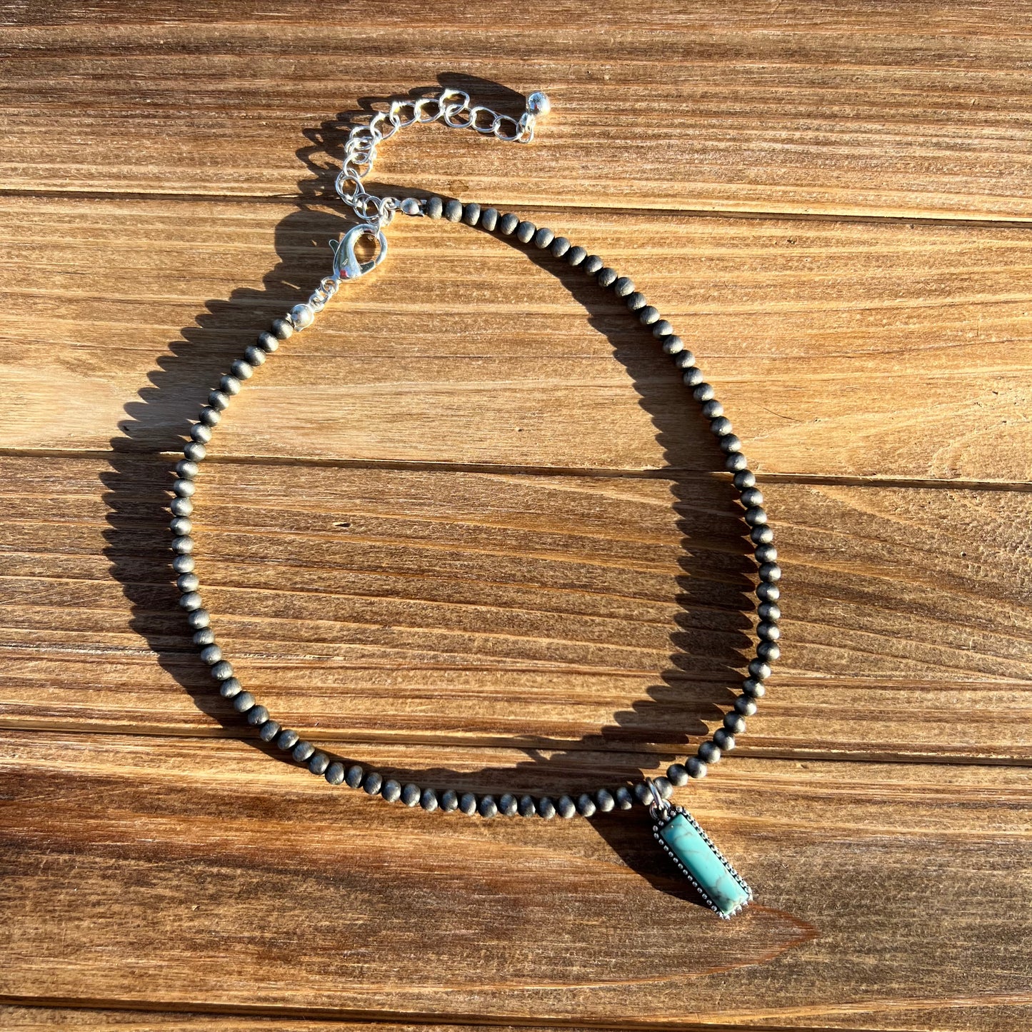 Turquoise Bar Choker