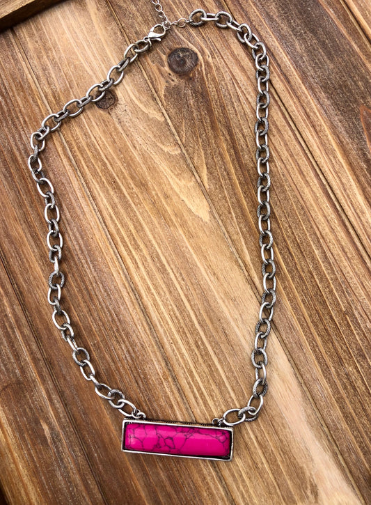 Pink Dreams Bar Necklace