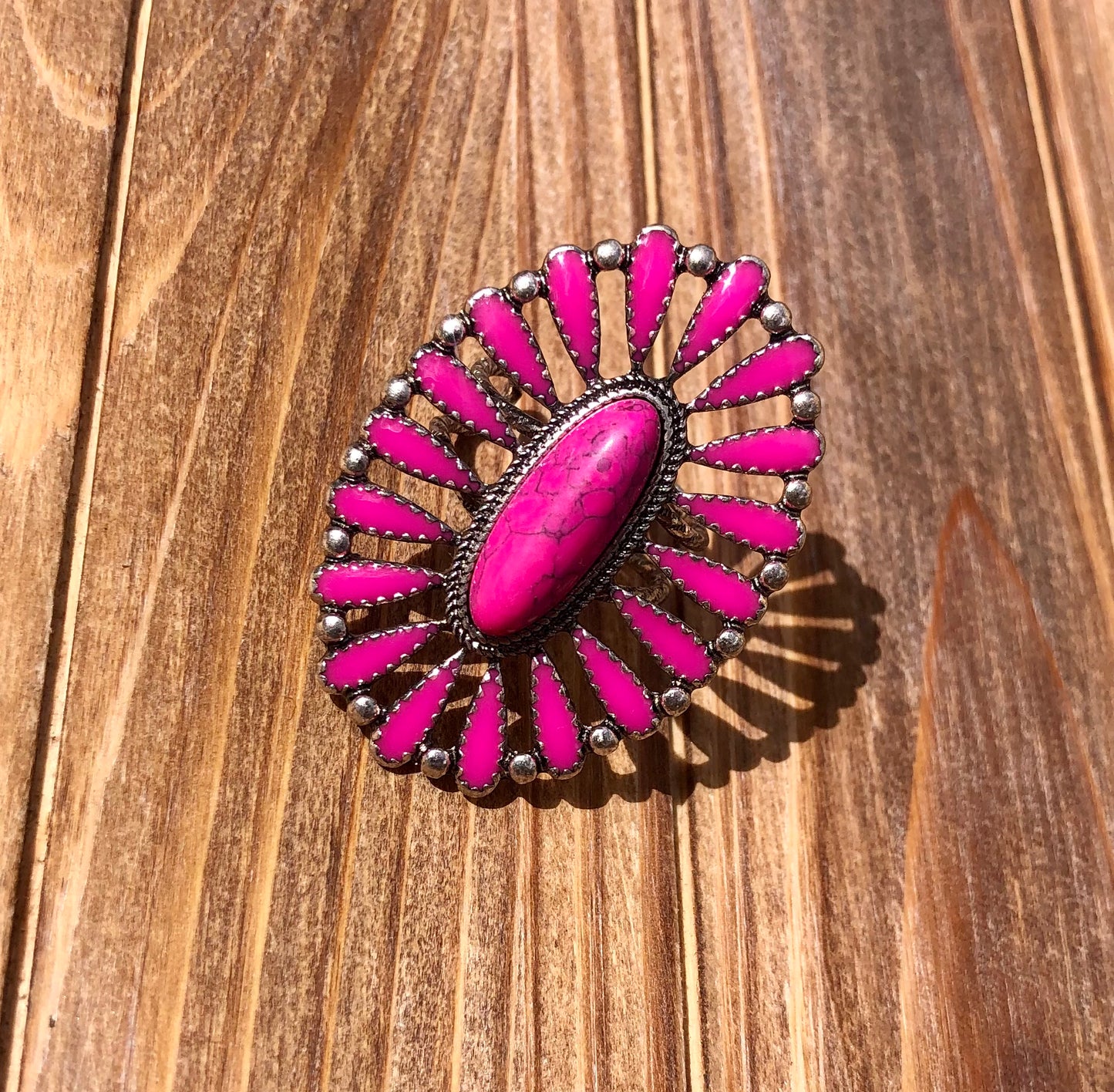 Pink Cluster Ring